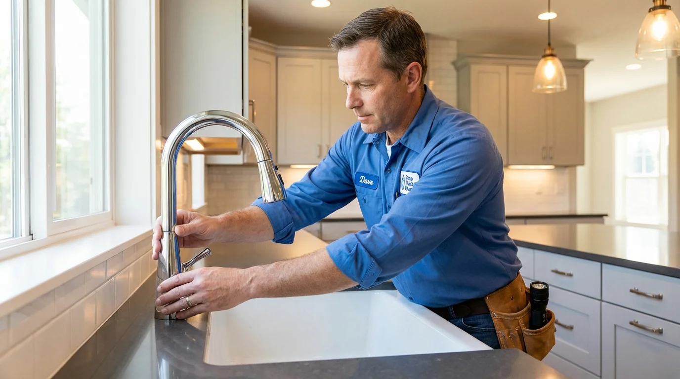 Kitchen faucet installation by Johns Plumbing LLC in Gonzales